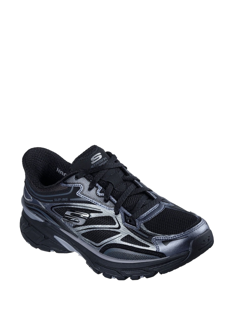 Buy Skechers Black Stamina Sport Trainers from Next USA display picture 2