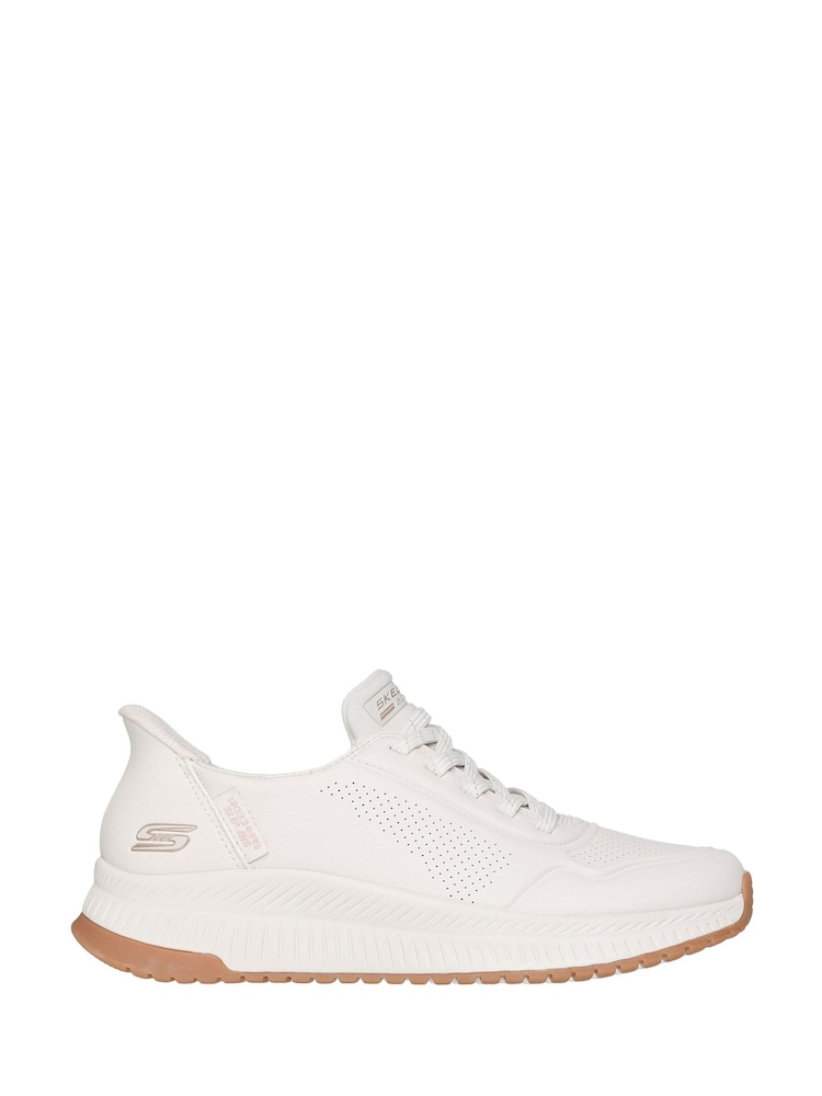 Skechers White BOBS Squad 4 Key Look Trainers - Image 1 of 2 Skechers White BOBS Squad 4 Key Look Trainers - Image 1 of 2