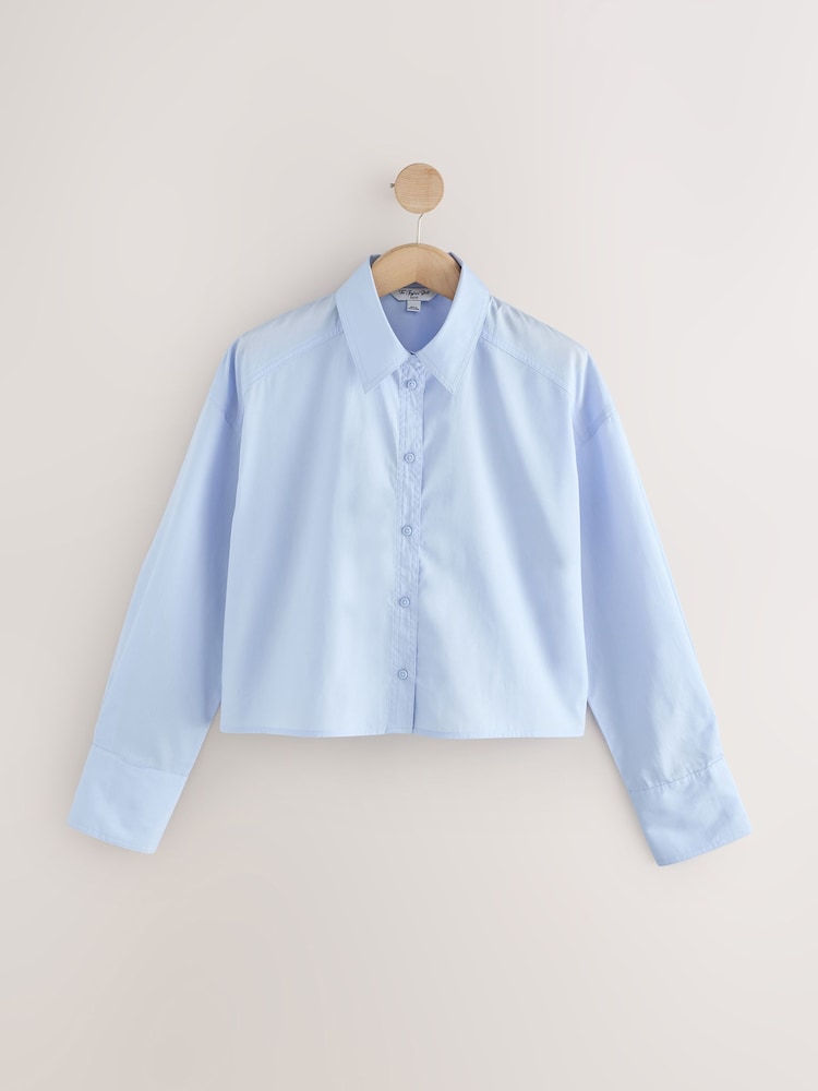 Blue Oversized Boyfriend Shirt - Image 1 of 3