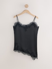Noir - Camisole asymétrique en dentelle - Image 5 de 7