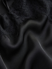 Noir - Camisole asymétrique en dentelle - Image 6 de 7