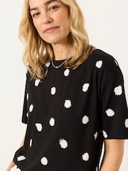 FatFace Maddie Black Spot Top - Image 2 of 5