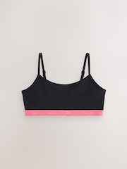 ブラック ブライト ストレッチ - ストラップ クロップ トップス 3 枚組（5～16 歳） - 画像 2 / 7