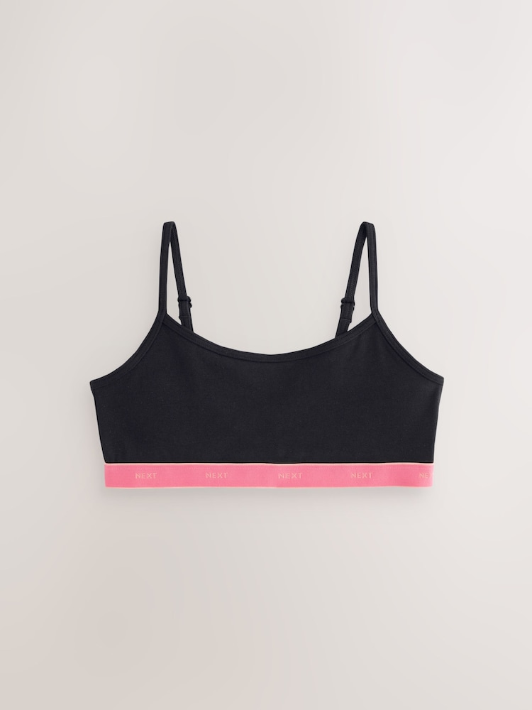 ブラック ブライト ストレッチ - ストラップ クロップ トップス 3 枚組（5～16 歳） - 画像 2 / 7