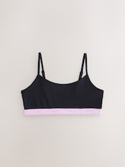 ブラック ブライト ストレッチ - ストラップ クロップ トップス 3 枚組（5～16 歳） - 画像 4 / 7