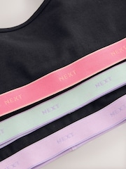 ブラック ブライト ストレッチ - ストラップ クロップ トップス 3 枚組（5～16 歳） - 画像 6 / 7