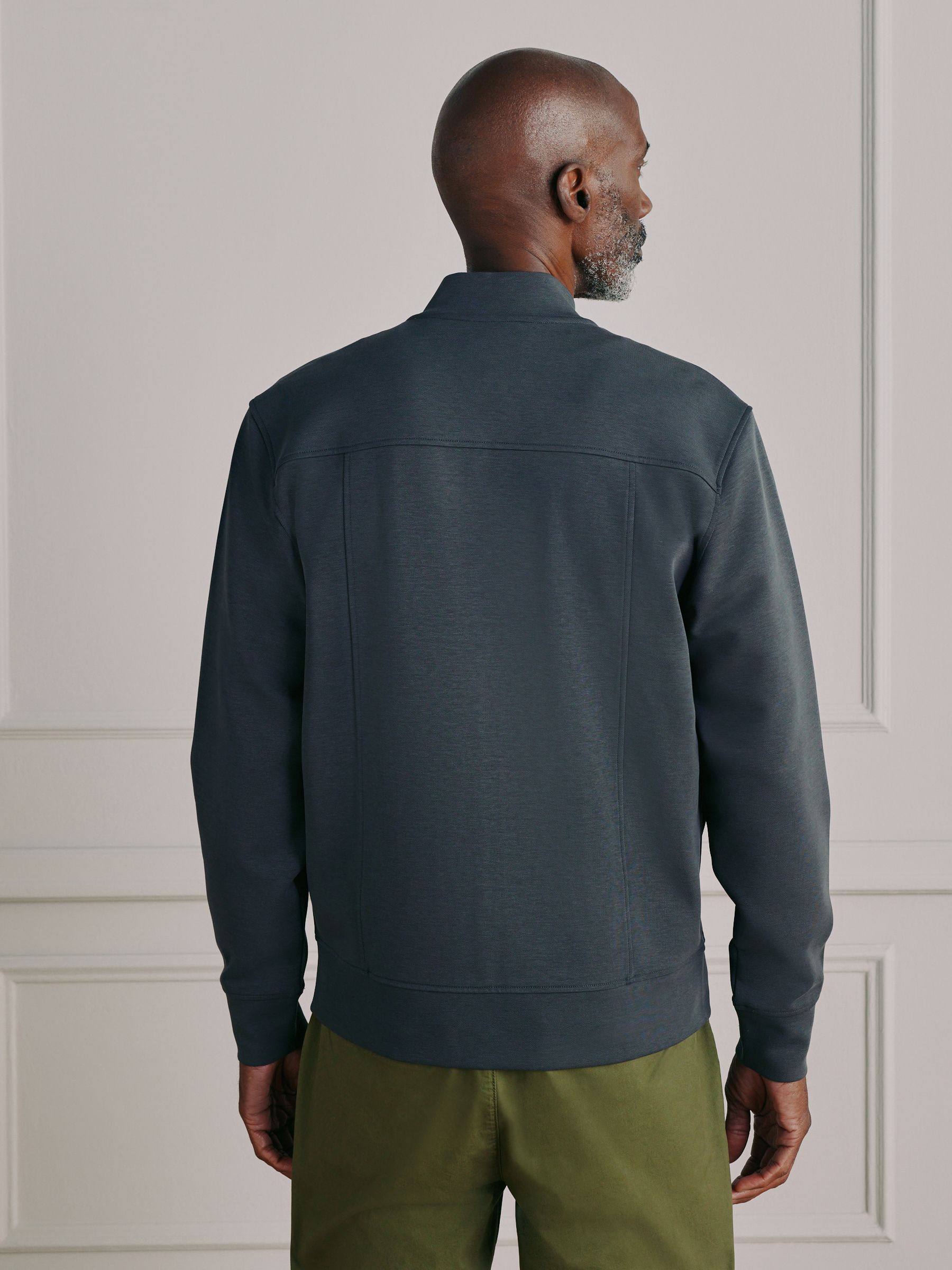 Buy Slate Grey Signature Jersey Bomber Jacket from Next Canada