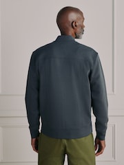 Slate Grey Signature Jersey Bomber Jacket - Image 3 of 12