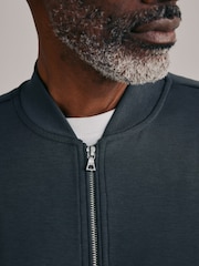 Slate Grey Signature Jersey Bomber Jacket - Image 4 of 12