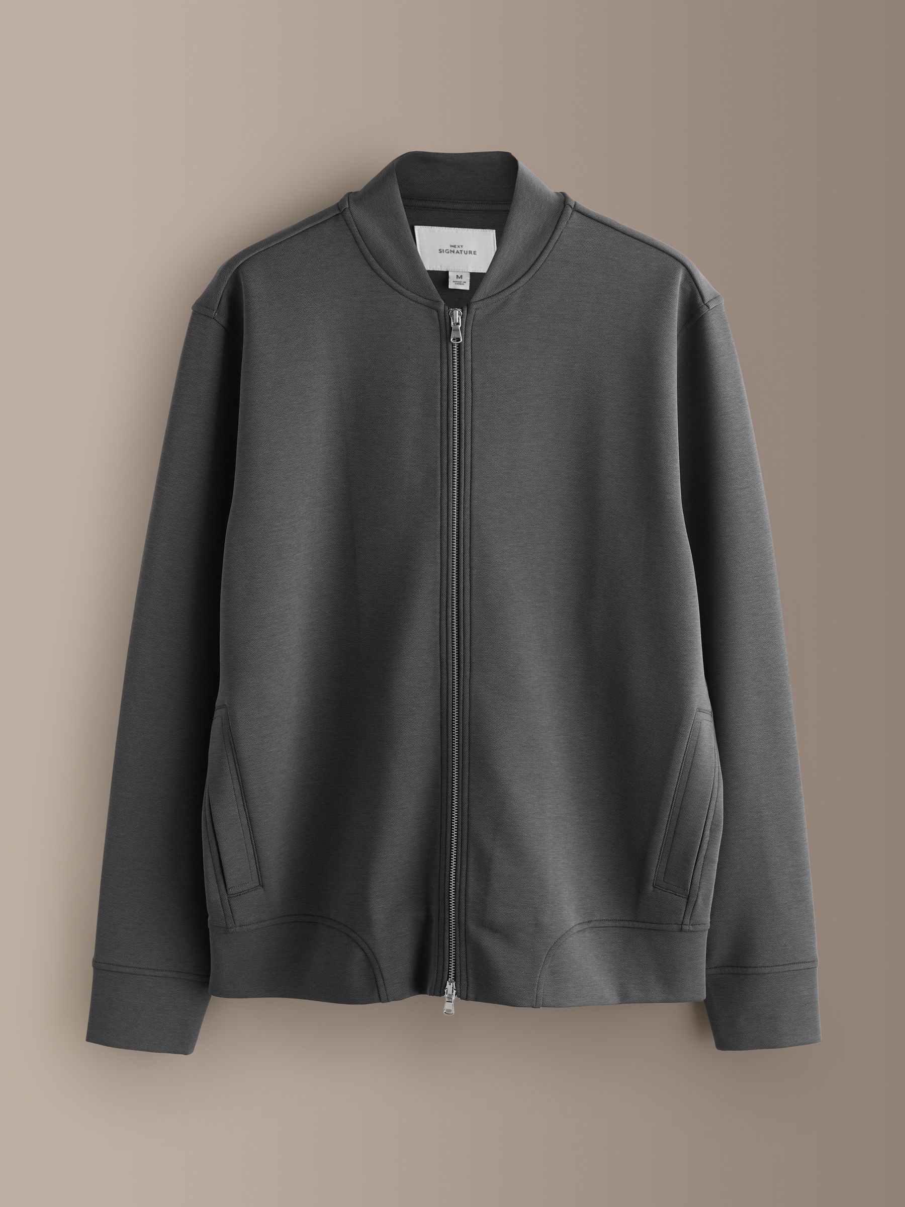 Buy Slate Grey Signature Jersey Bomber Jacket from Next Canada