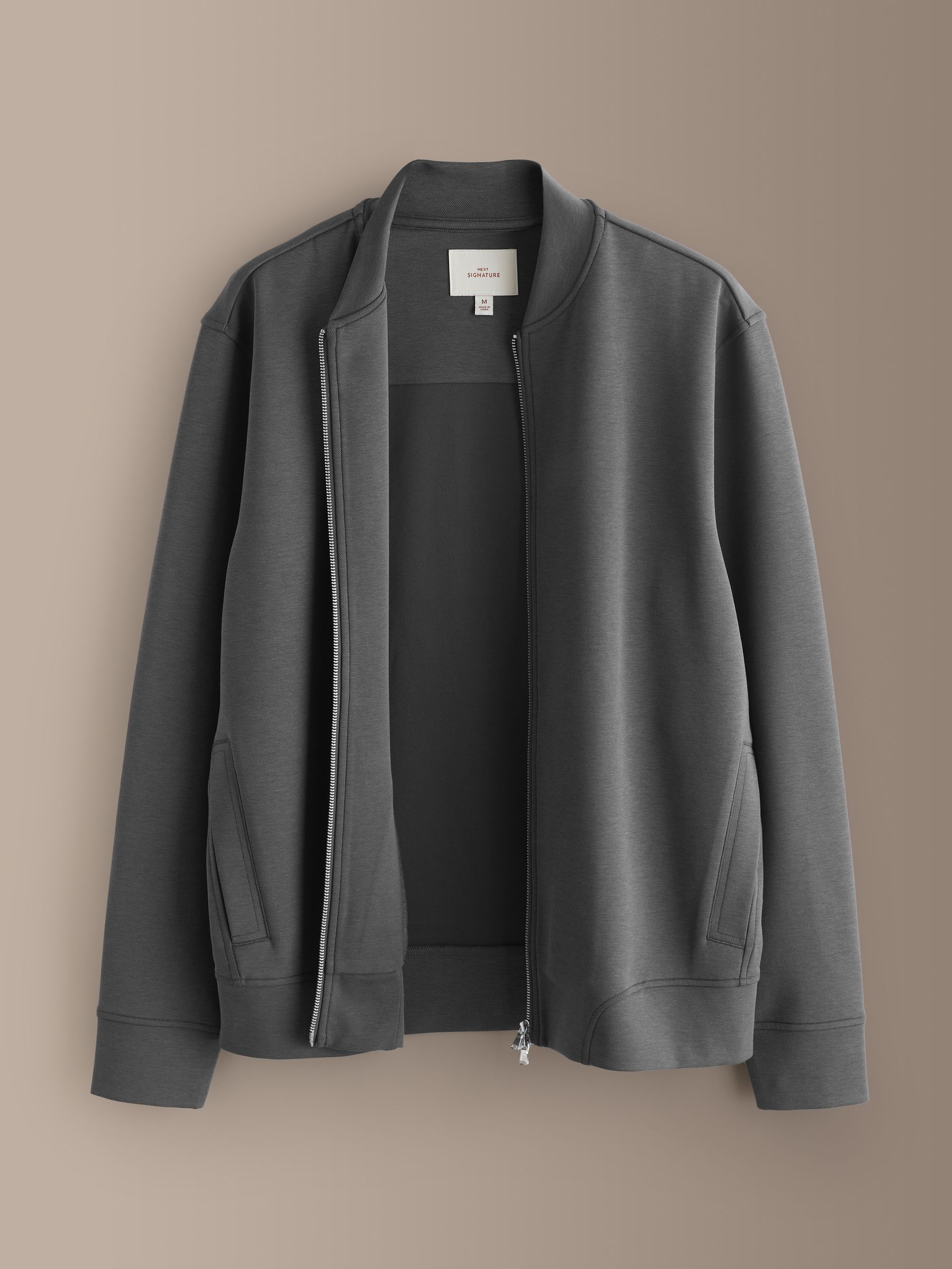 Buy Slate Grey Signature Jersey Bomber Jacket from Next Canada