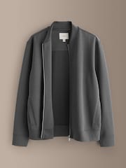Slate Grey Signature Jersey Bomber Jacket - Image 8 of 12