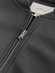 Slate Grey Signature Jersey Bomber Jacket - Image 9 of 12