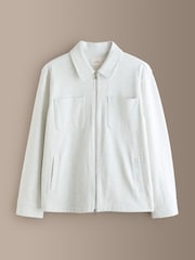 Grey Marl Signature Full Zip Shacket - Image 1 of 5