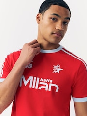 Red Football Graphic Print T-Shirt - Image 4 of 9