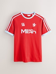 Red Football Graphic Print T-Shirt - Image 6 of 9