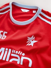 Red Football Graphic Print T-Shirt - Image 7 of 9