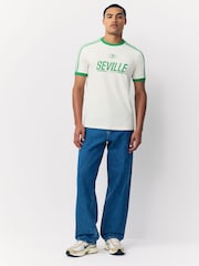 White Football Graphic Print T-Shirt - Image 2 of 8