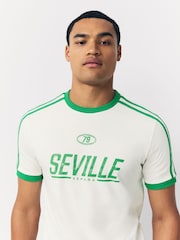 White Football Graphic Print T-Shirt - Image 4 of 8