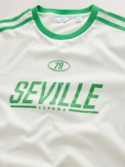 White Football Graphic Print T-Shirt - Image 6 of 8