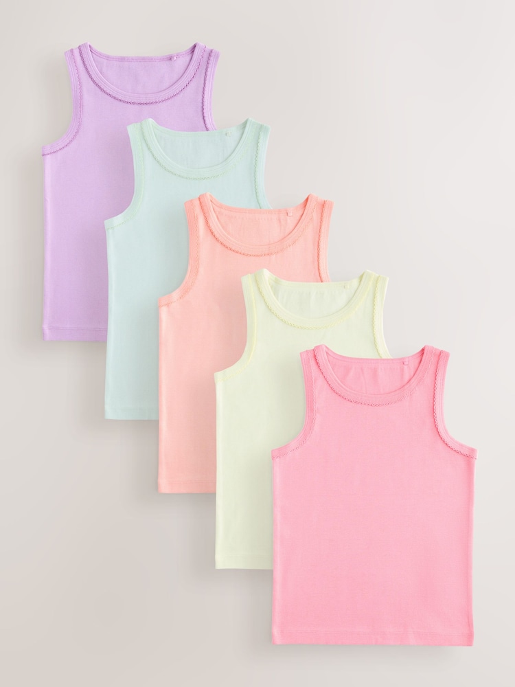 Multi Vests 5 Pack (1.5-16yrs) - Image 1 of 9