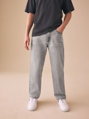 رمادي فاتح - جينز كلاسيكي (3-16سنةً) - صورة 1 من 8