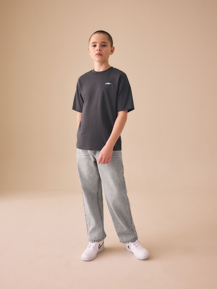 رمادي فاتح - جينز كلاسيكي (3-16سنةً) - صورة 2 من 8 رمادي فاتح - جينز كلاسيكي (3-16سنةً) - صورة 2 من 8