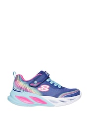Skechers Blue Cosmic Glow Rainbow Beam Trainers - Image 1 of 5