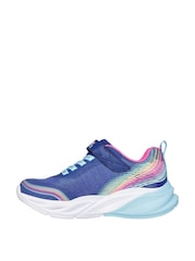 Skechers Blue Cosmic Glow Rainbow Beam Trainers - Image 2 of 5