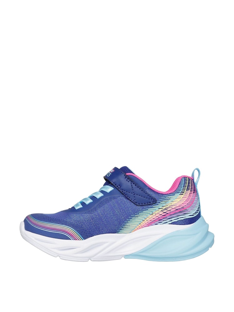 Skechers Blue Cosmic Glow Rainbow Beam Trainers - Image 2 of 5