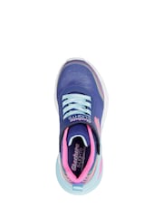 Skechers Blue Cosmic Glow Rainbow Beam Trainers - Image 4 of 5