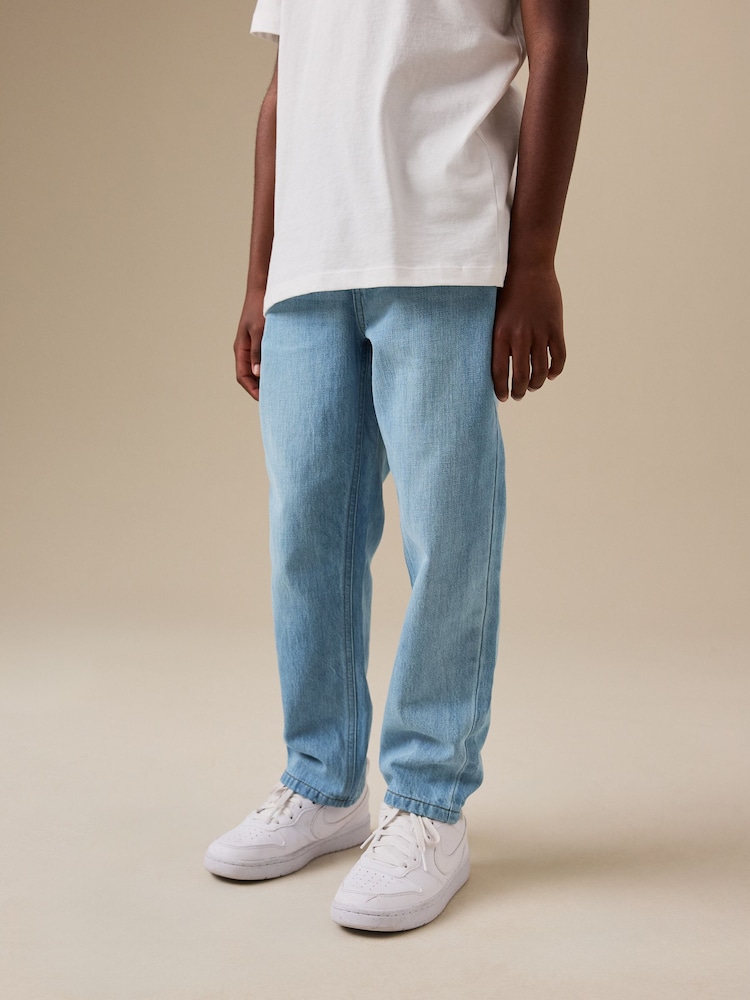 Mid Blue Denim Linen blend Denim Jeans (3-16yrs) - Image 1 of 8