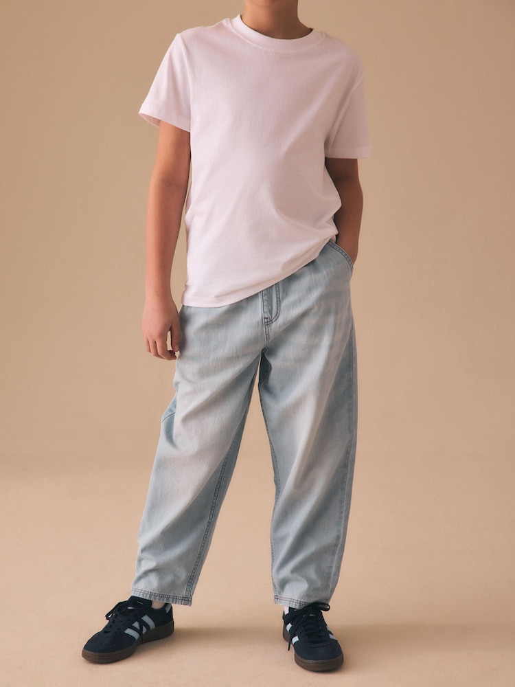 Denim decolorat - Lightweight Pull on Jeans (3-16yrs) - Imaginea 1 din 8