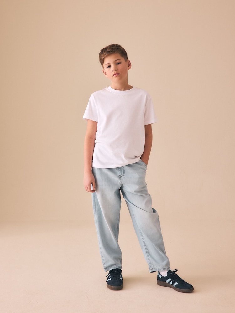 Denim decolorat - Lightweight Pull on Jeans (3-16yrs) - Imaginea 2 din 8