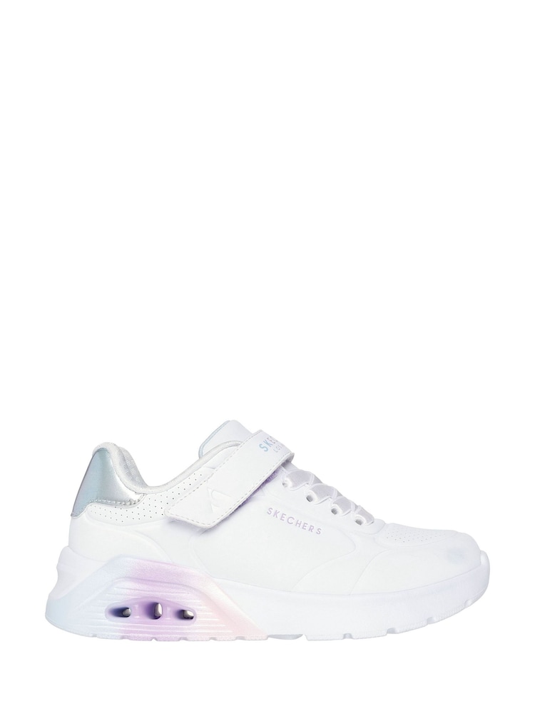 Skechers White Uno Lite 2.0 Vivid Metallic Trainers - Image 1 of 5