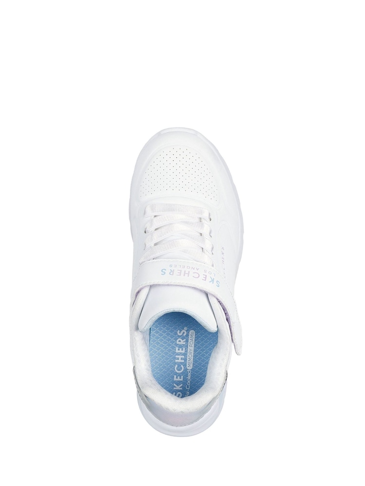 Skechers White Uno Lite 2.0 Vivid Metallic Trainers - Image 5 of 5