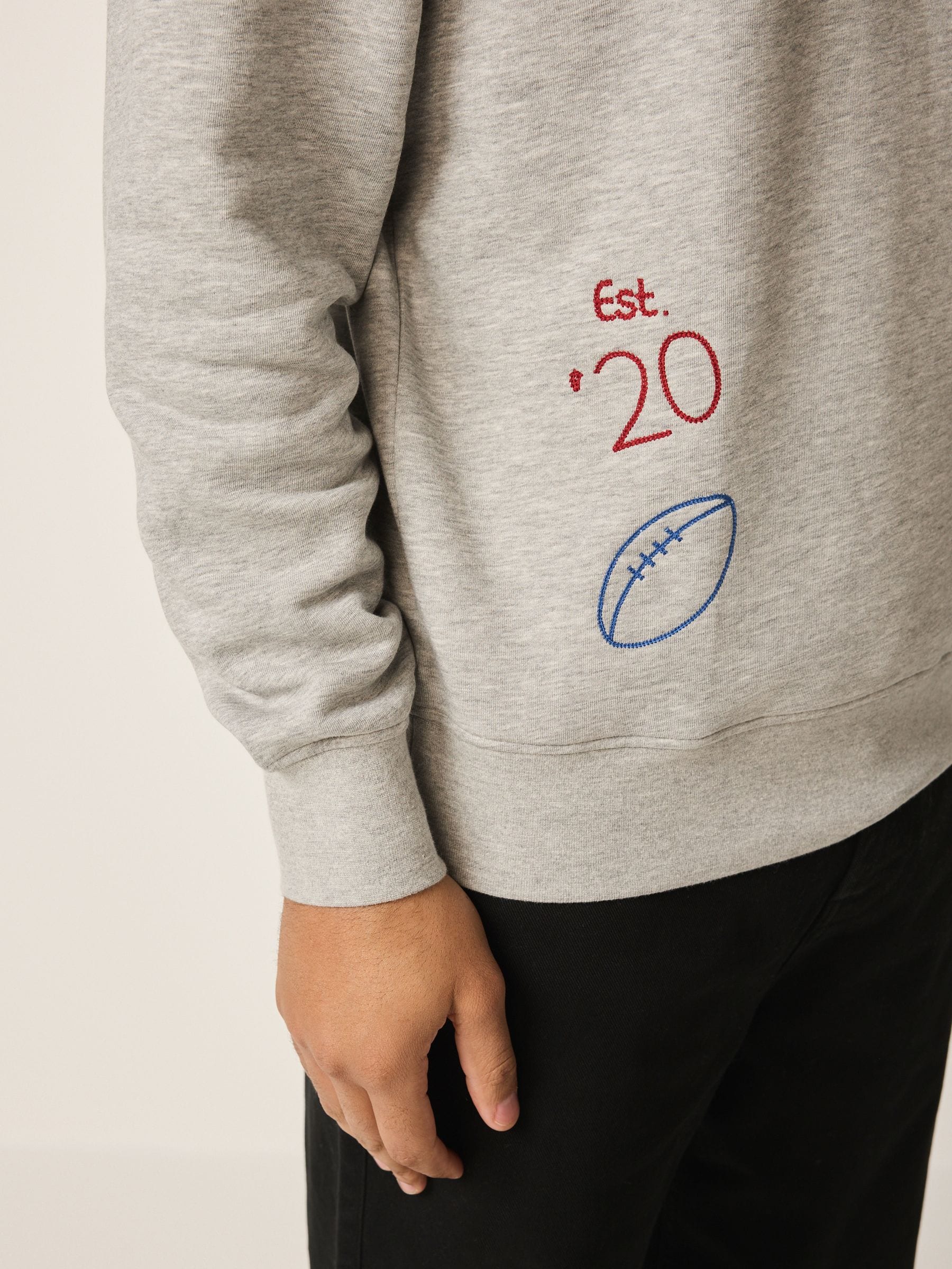 Buy Grey Marl NFL Graphic Quarter Zip Sweatshirt from Next USA
