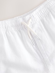 أبيض - بنطلون سهل الارتداء من مزيج كتّان (3 - 16 سنة) - صورة 3 من 4