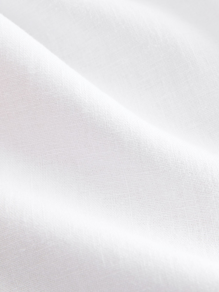 أبيض - بنطلون سهل الارتداء من مزيج كتّان (3 - 16 سنة) - صورة 9 من 9