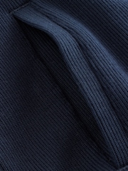 Bleumarin - N. Premium Smart Rib Textured Quarter Zip Sweatshirt - Imaginea 10 din 10