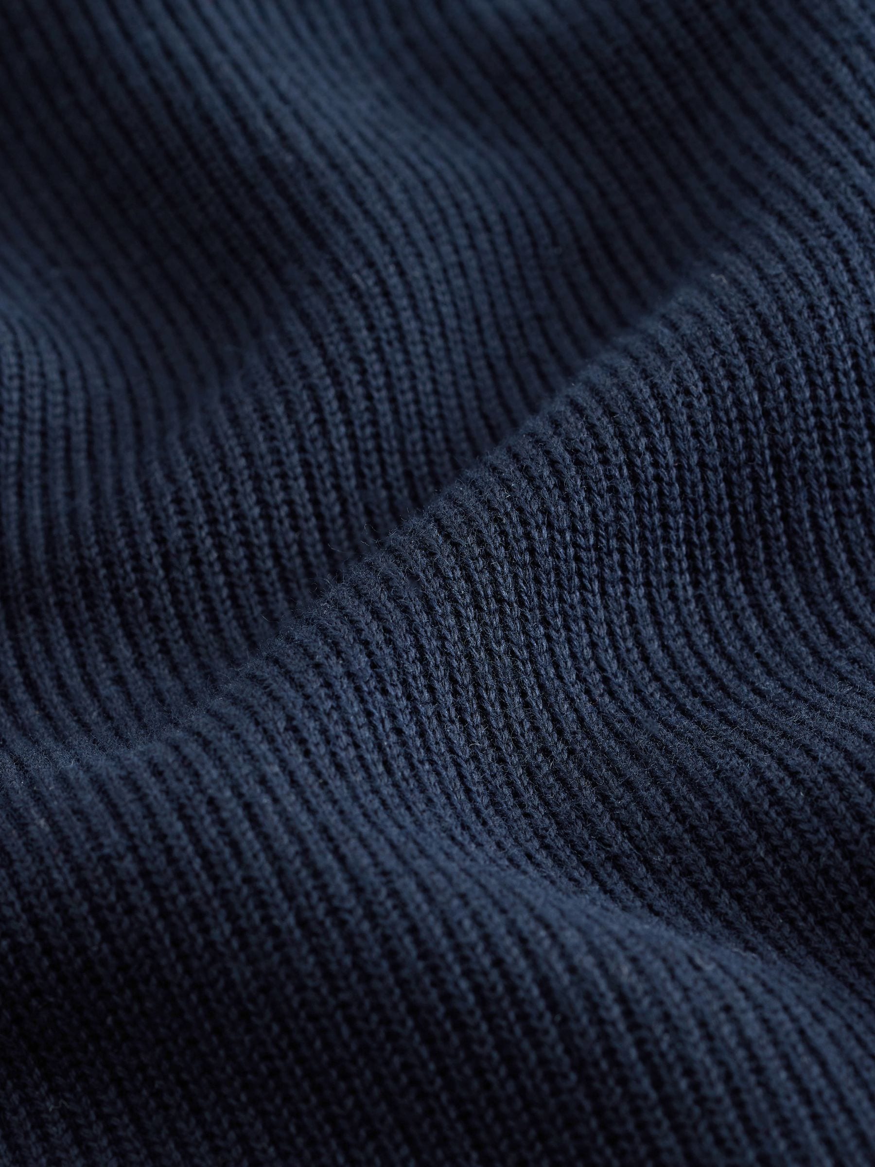 Buy Navy N. Premium Smart Rib Textured Quarter Zip Sweatshirt from