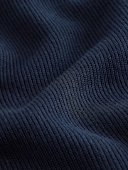 Bleumarin - N. Premium Smart Rib Textured Quarter Zip Sweatshirt - Imaginea 8 din 10