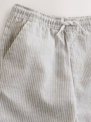 Grey/Ecru Stripe - لینن بلینڈ پل آن ٹراؤزر (3-16سال) - تصویر 3 از 4