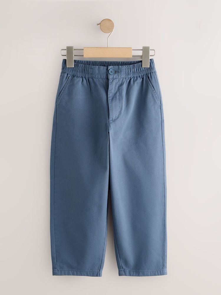Albastru - Hybrid Waist Chino Trousers (3-16yrs) - Imaginea 1 din 8
