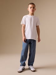 Albastru - Hybrid Waist Chino Trousers (3-16yrs) - Imaginea 2 din 8