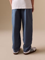 Albastru - Hybrid Waist Chino Trousers (3-16yrs) - Imaginea 3 din 8