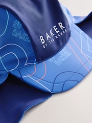 Baker by Ted Baker Blue All-In-One Swimsuit and Hat Set - Image 4 of 8