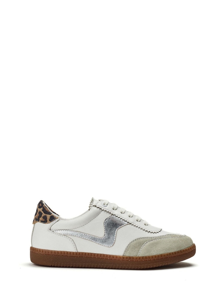 Moda in Pelle Slim Bergamot Sole Gum White Trainers - Image 1 of 4 Moda in Pelle Slim Bergamot Sole Gum White Trainers - Image 1 of 4