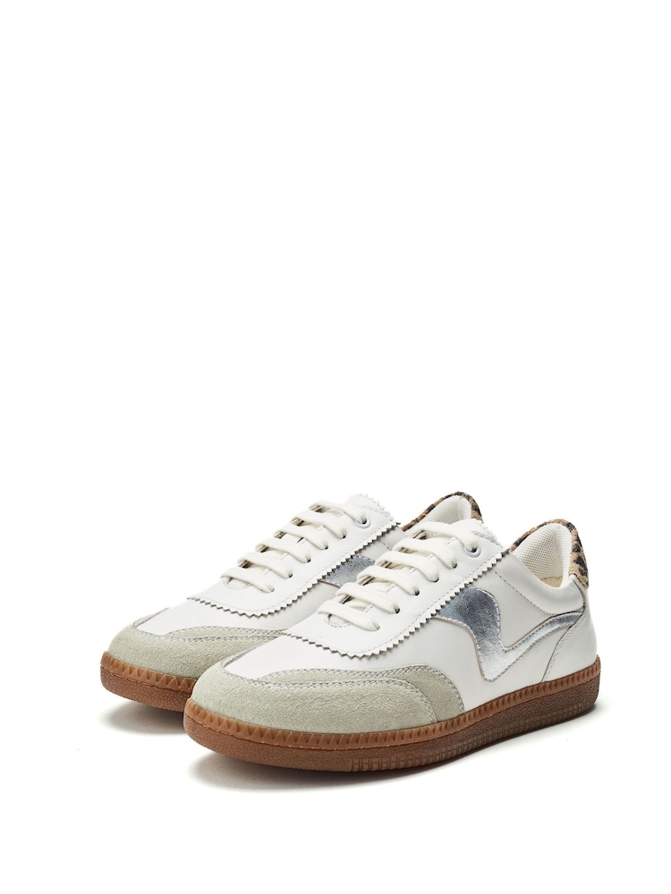 Moda in Pelle Slim Bergamot Sole Gum White Trainers - Image 2 of 4 Moda in Pelle Slim Bergamot Sole Gum White Trainers - Image 2 of 4