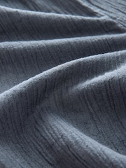 Slate Grey Textured Wide Leg Trousers with Linen - Image 3 of 3